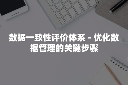 数据一致性评价体系 - 优化数据管理的关键步骤