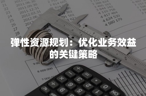 弹性资源规划：优化业务效益的关键策略