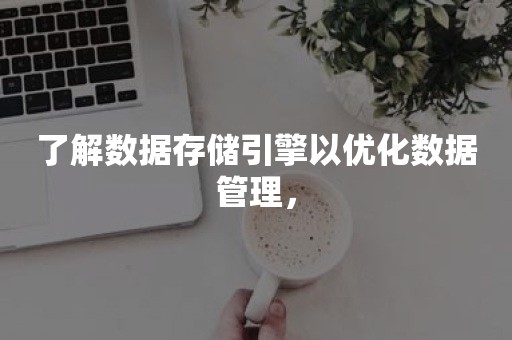 了解数据存储引擎以优化数据管理，