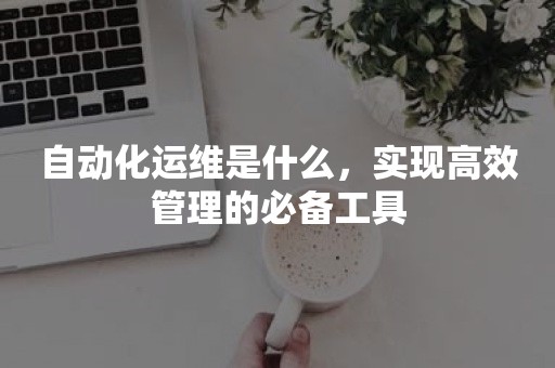 自动化运维是什么，实现高效管理的必备工具