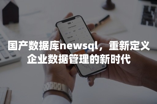 国产数据库newsql，重新定义企业数据管理的新时代