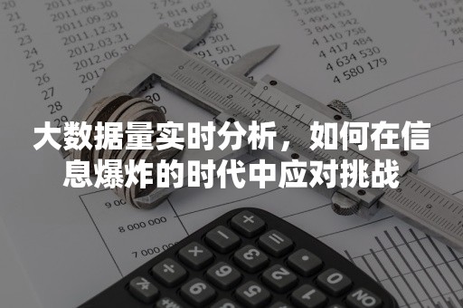 大数据量实时分析，如何在信息爆炸的时代中应对挑战