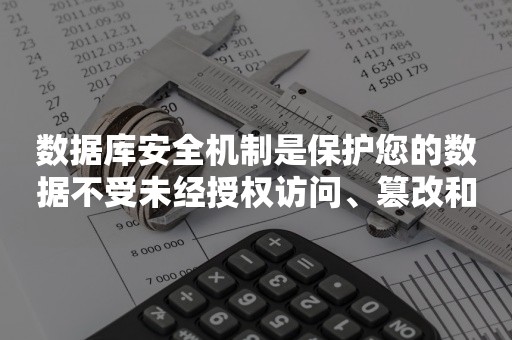 数据库安全机制是保护您的数据不受未经授权访问、篡改和损坏的关