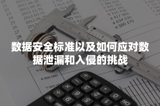 数据安全标准以及如何应对数据泄漏和入侵的挑战