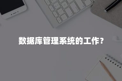 数据库管理系统的工作？