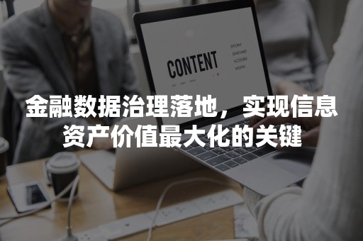 金融数据治理落地，实现信息资产价值最大化的关键