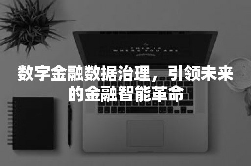 数字金融数据治理，引领未来的金融智能革命