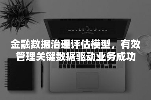 金融数据治理评估模型，有效管理关键数据驱动业务成功