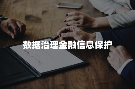 数据治理金融信息保护