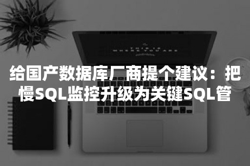 给国产数据库厂商提个建议：把慢SQL监控升级为关键SQL管理