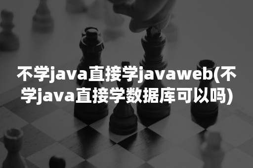 不学java直接学javaweb(不学java直接学数据库可以吗)