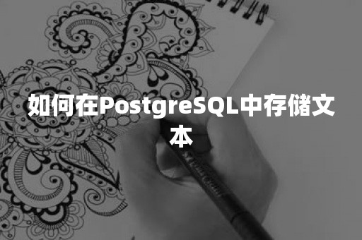 如何在PostgreSQL中存储文本