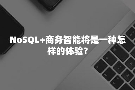 NoSQL+商务智能将是一种怎样的体验？