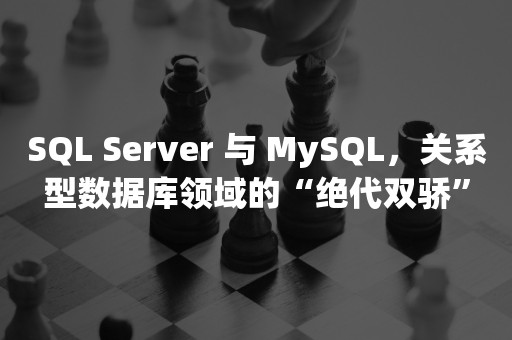 *** 与 MySQL，关系型数据库领域的“绝代双骄”