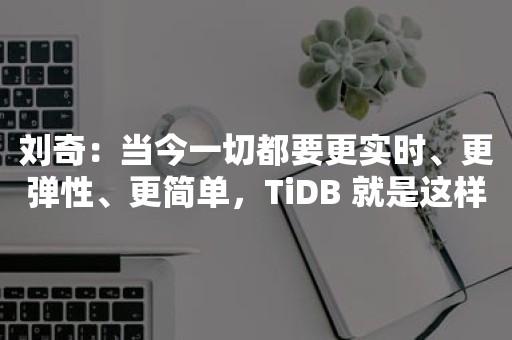 刘奇：当今一切都要更实时、更弹性、更简单，TiDB 就是这样的基础设施