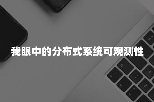 平凯星辰我眼中的分布式系统可观测性