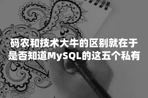 码农和技术大牛的区别就在于是否知道MySQL的这五个私有语句