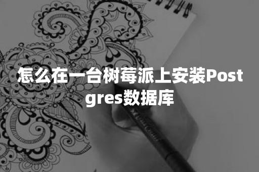 怎么在一台树莓派上安装Postgres数据库