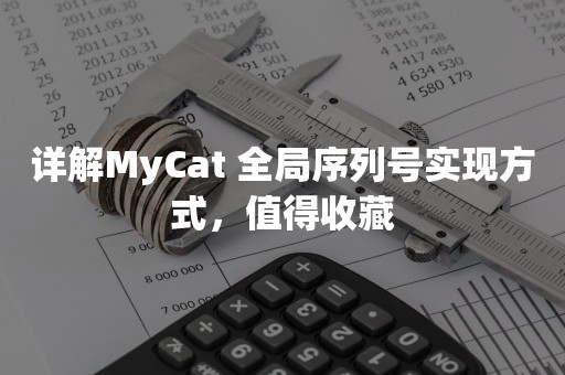 详解MyCat 全局序列号实现方式，值得收藏