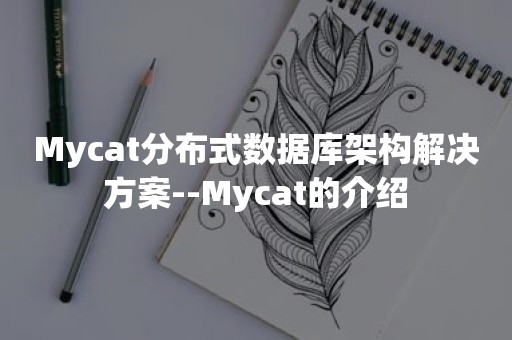 Mycat分布式数据库架构解决方案--Mycat的介绍