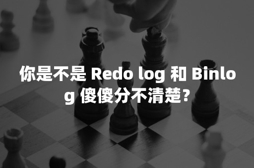 你是不是 Redo log 和 Binlog 傻傻分不清楚？