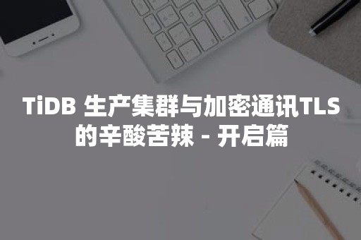 TiDB 生产集群与加密通讯TLS的辛酸苦辣 - 开启篇