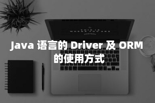 Java 语言的 Driver 及 ORM 的使用方式