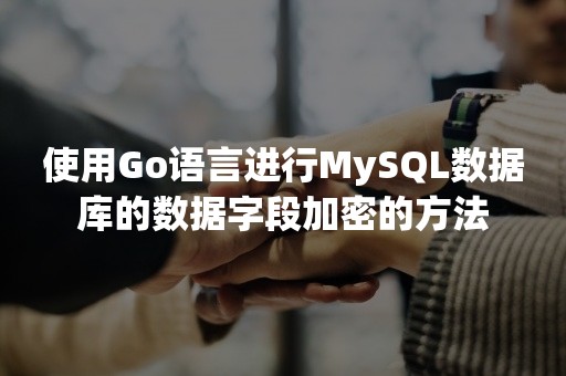 使用Go语言进行MySQL数据库的数据字段加密的方法