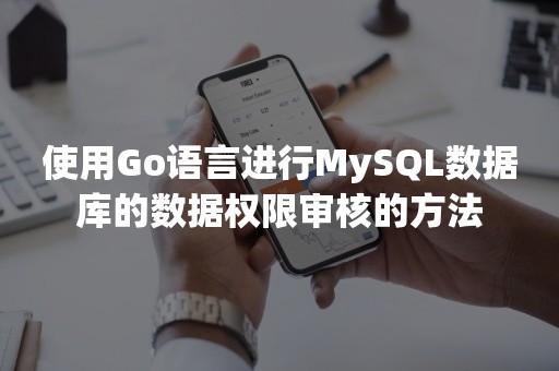 使用Go语言进行MySQL数据库的数据权限审核的方法