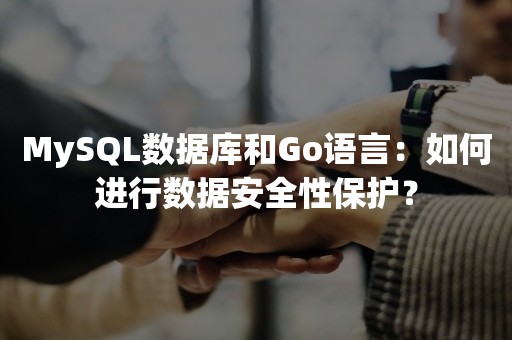 MySQL数据库和Go语言：如何进行数据安全性保护？