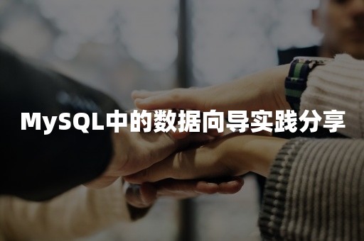 MySQL中的数据向导实践分享