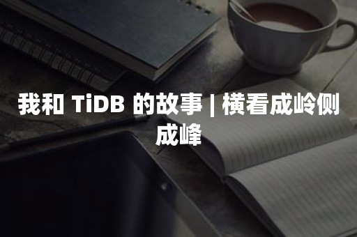 我和 TiDB 的故事 | 横看成岭侧成峰