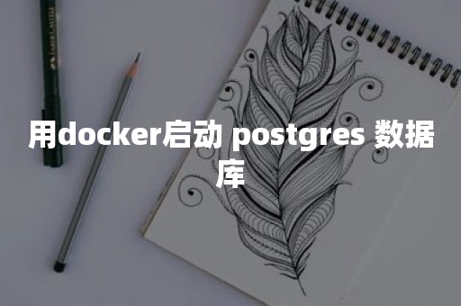 用docker启动 postgres 数据库