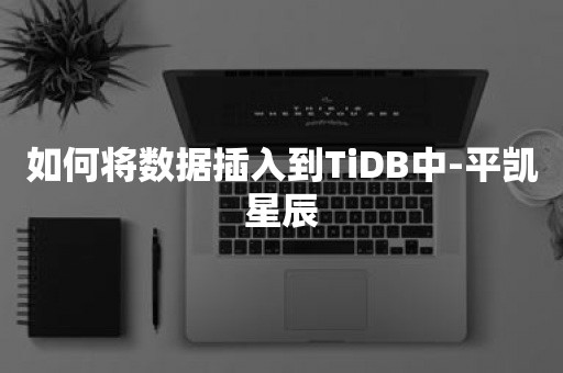 如何将数据插入到TiDB中-平凯星辰