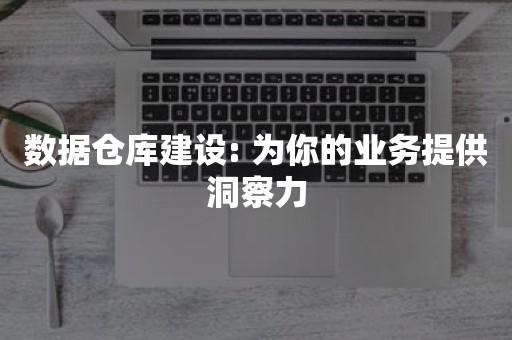 数据仓库建设: 为你的业务提供洞察力