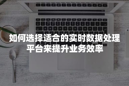 如何选择适合的实时数据处理平台来提升业务效率