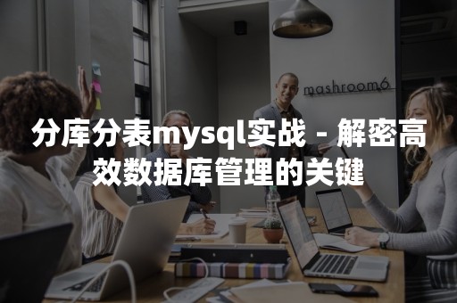 分库分表mysql实战 - 解密高效数据库管理的关键