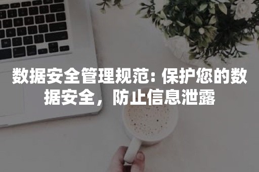 数据安全管理规范: 保护您的数据安全，防止信息泄露