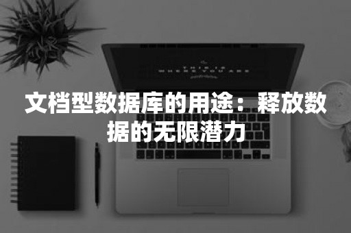 文档型数据库的用途：释放数据的无限潜力